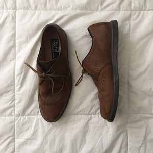 Polo by Ralph Lauren brown leather wingtip oxfords